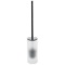 Toilet Brush, Frosted Glass With Chrome Handle